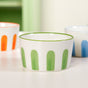 Carnival Stripe Lazy Suzan With Ceramic Bowls Set Of 6