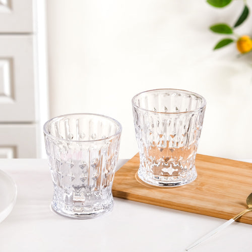 Diamond Patterned Drinking Tumbler Set Of 6 245ml