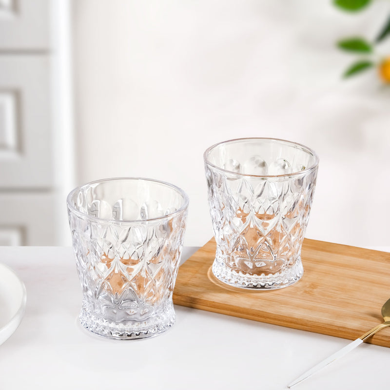 Regal Cut Embossed Glass Set Of 6 245ml