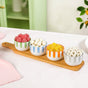 Carnival Stripe Serving Platter With Bowls Set Of 5