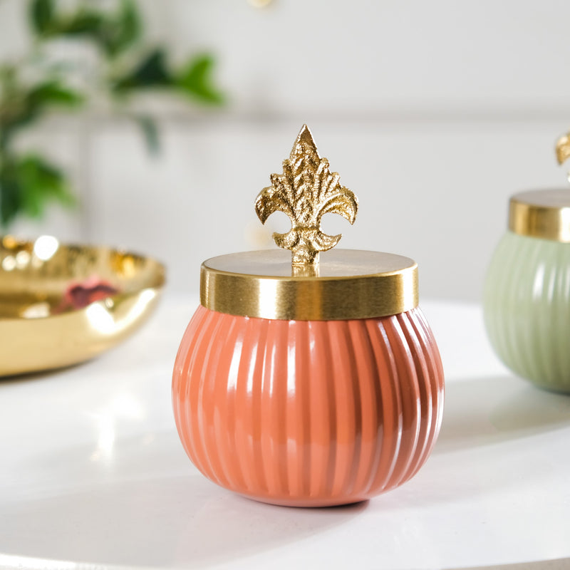 Vintage Bliss Metal Jar With Lid Set Of 2