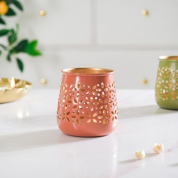 Floral Tealight Candle Holder Set Of 5