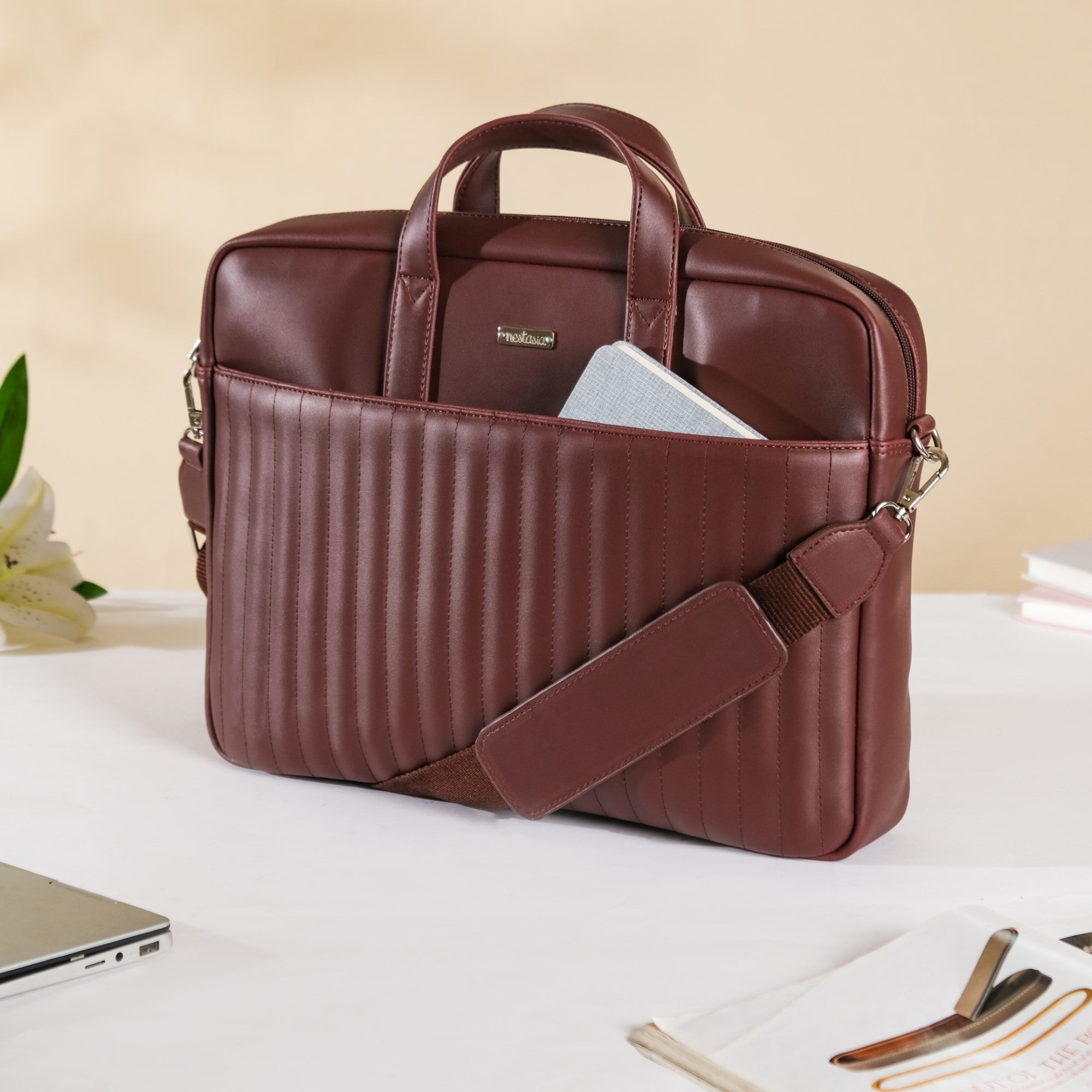 Dome Bag Terrida - Made in Italy, vegetable tan leather, handbag.