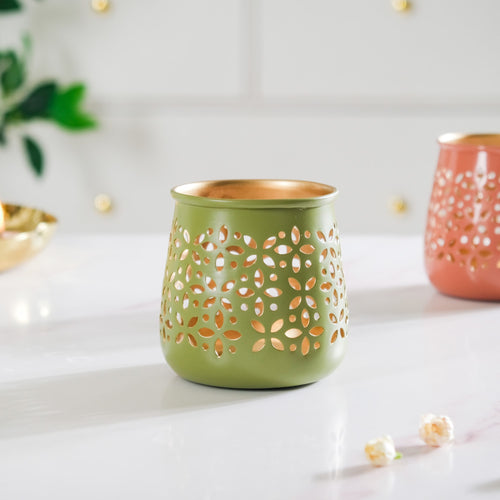Floral Tealight Candle Holder Set Of 5