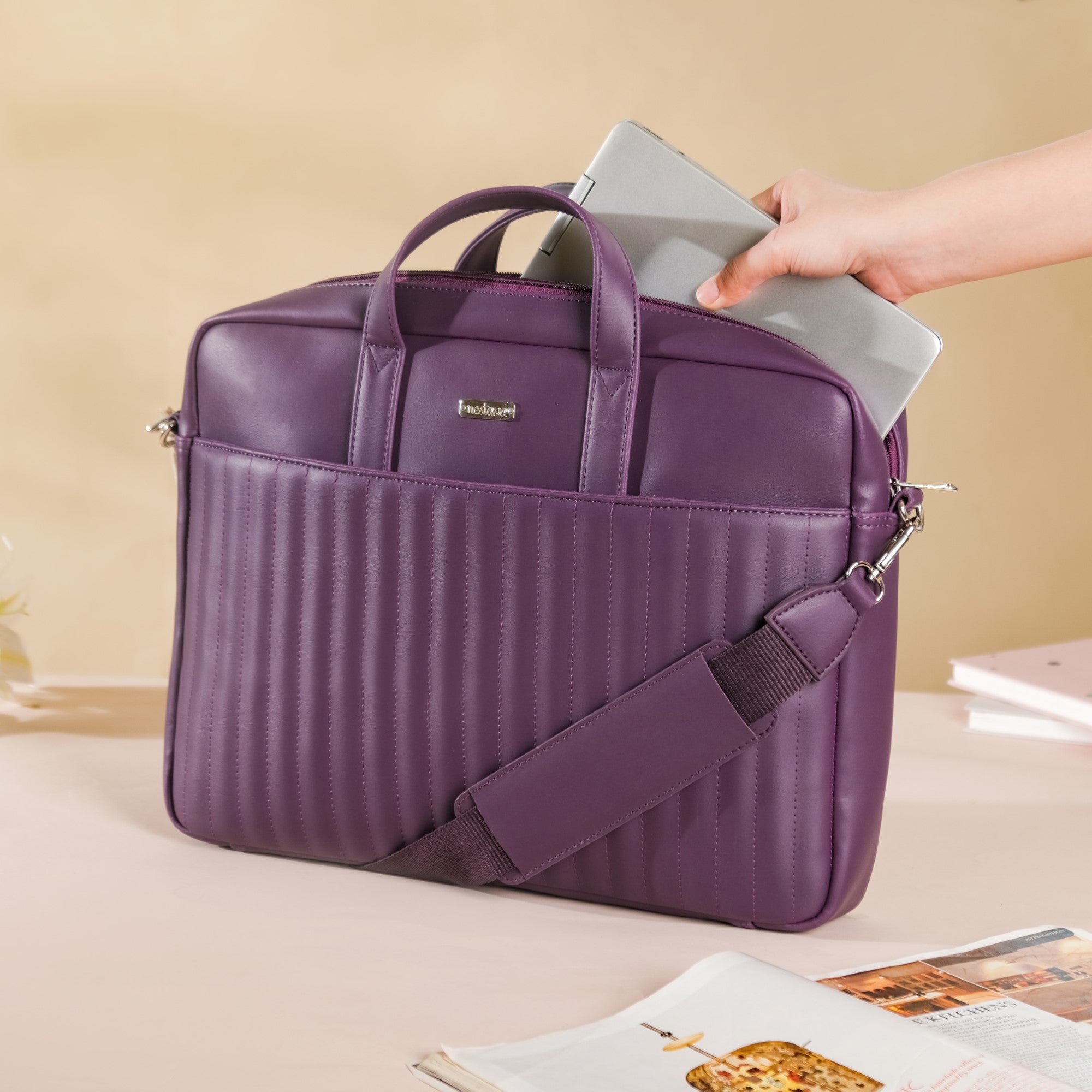 Purple discount messenger bag