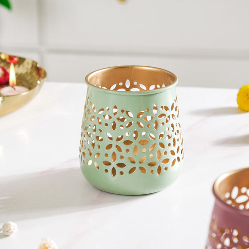Floral Tealight Candle Holder Set Of 5
