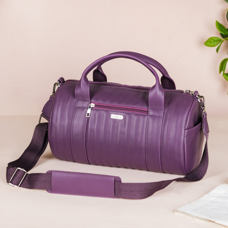 Sporty Gym Duffel Bag Purple Small 14x11 Inch
