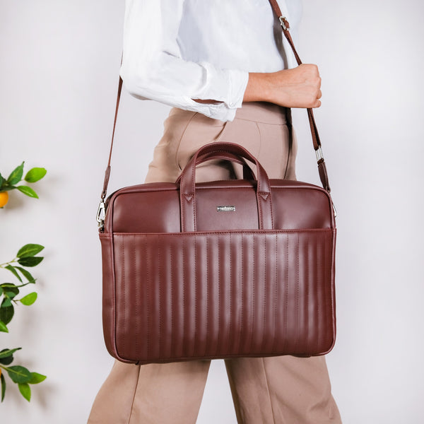 Buy Vegan Leather Messenger Briefcase for 156 Laptop Online  AirCase