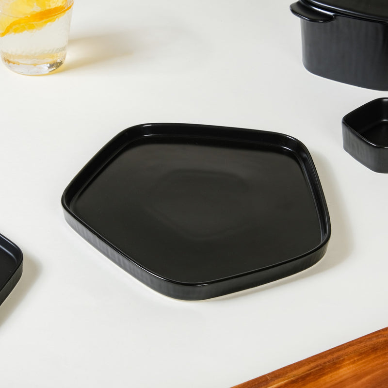 Pentagon Black 19 Piece Dinner Set For 4