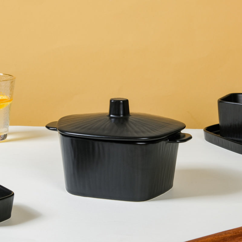 Pentagon Black 19 Piece Dinner Set For 4