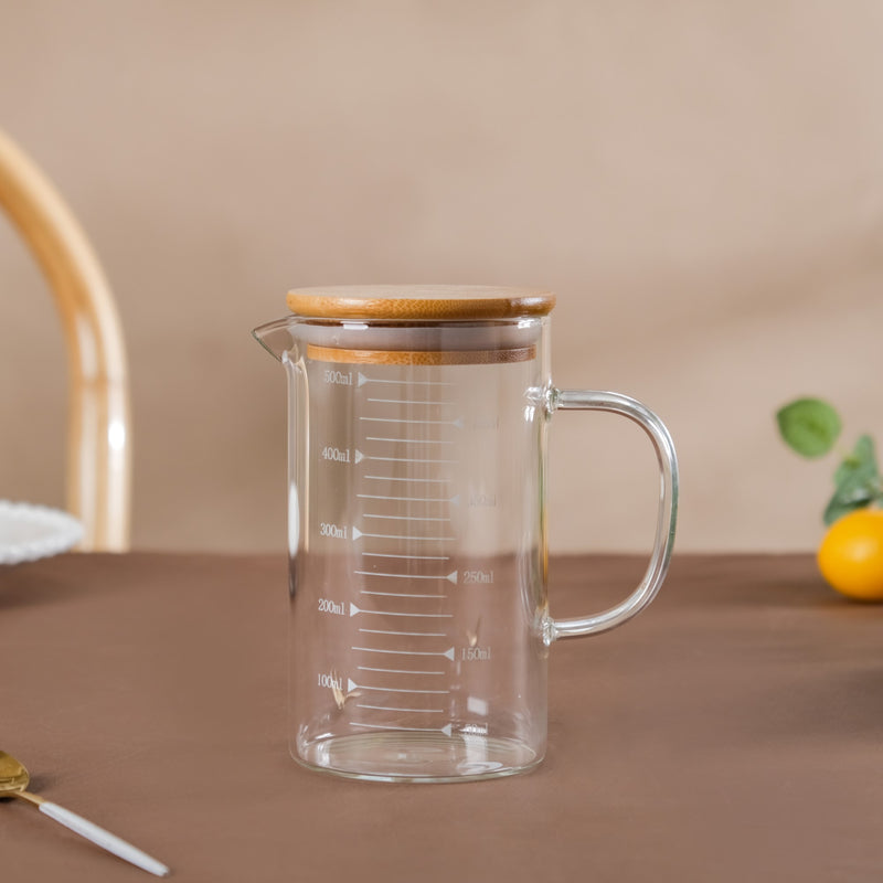 Glass Mug with Lid - Big