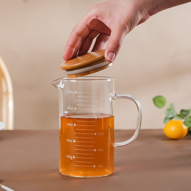 Glass Mug with Lid - Big
