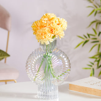 Chrysanthemum Flower Yellow Set Of 5- Chrysanthemum Flower Yellow, Artificial Yellow Flower, Vase Decoration Flower, Room Decor Plant