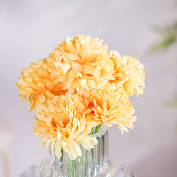 Chrysanthemum Flower Yellow - Artificial Plant | Flower for vase | Home decor item | Room decoration item