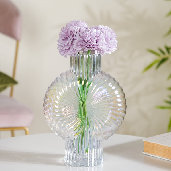 Artificial Flower Chrysanthemum Purple Set Of 5 - Artificial Plant | Flower for vase | Home decor item | Room decoration item