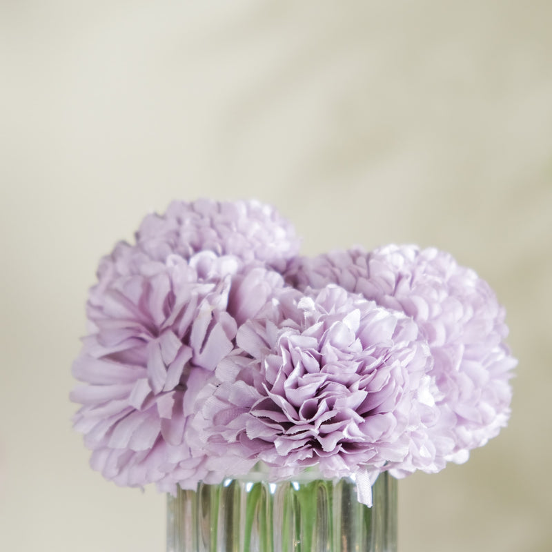Artificial Flower Chrysanthemum Purple Set Of 5- Artificial flower, faux flower, flower for vase, decorative flowers, artificial plants, fake flowers
