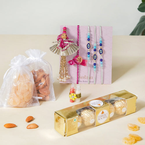 Sweet Surprises Rakhi Gift Hamper Set Of 8