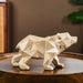 Geometrical Bear Walking Showpiece Gold