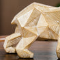 Geometric Bear Showpiece Gold - Bear Showpiece, Gold Bear Decor, Walking Bear Sculpture, Decorative Bear Figurine