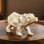 Geometric Bear Showpiece Gold - Bear Showpiece, Gold Bear Decor, Walking Bear Sculpture, Decorative Bear Figurine