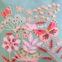 Butterfly Haven Embroidered Cotton Cushion Cover 40x40cm