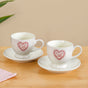 Hearty Ceramic Tea Cup And Saucer Set Of 2 White 200ml