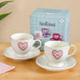 Hearty Ceramic Tea Cup And Saucer Set Of 2 White 200ml