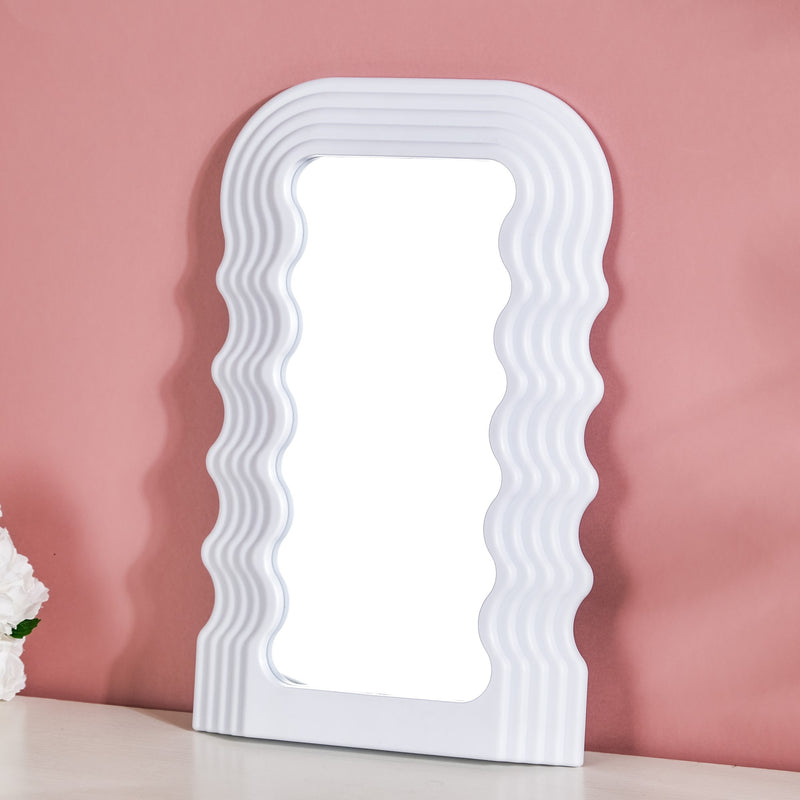 Wavy Wall Mirror White