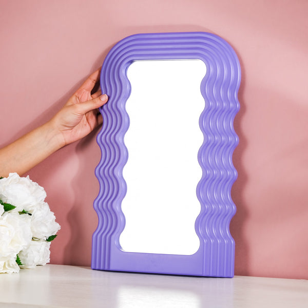 Wavy Decorative Mirror Purple