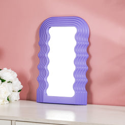 Wavy Decorative Mirror Purple