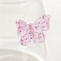 Girlie Butterfly Glass Tumbler With Straw Set Of 2 500ml