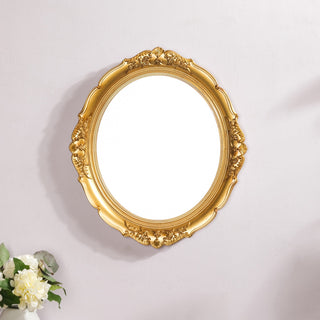 Vintage Oval Wall Mirror Gold