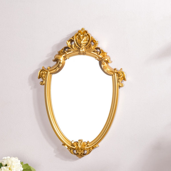Decorative Shield Wall Mirror Gold