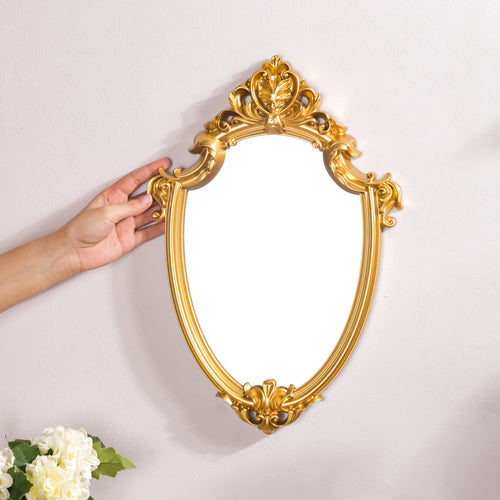 Decorative Shield Wall Mirror Gold