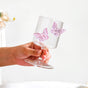 3D Pink Butterfly Borosilicate Wine Glass 250ml
