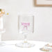 Crystal Pink Bow Borosilicate Wine Glass 250ml