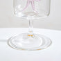 Crystal Pink Bow Borosilicate Wine Glass 250ml