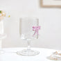 Crystal Pink Bow Borosilicate Wine Glass 250ml
