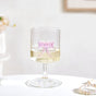Crystal Pink Bow Borosilicate Wine Glass 250ml