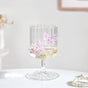 3D Pink Butterfly Ribbed Wine Glass 250ml