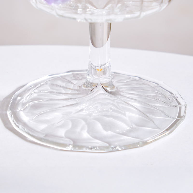 Crystal 3D Butterfly Wine Glass Purple 250ml