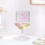 Butterfly Ribbed Wine Glass Pink 250ml