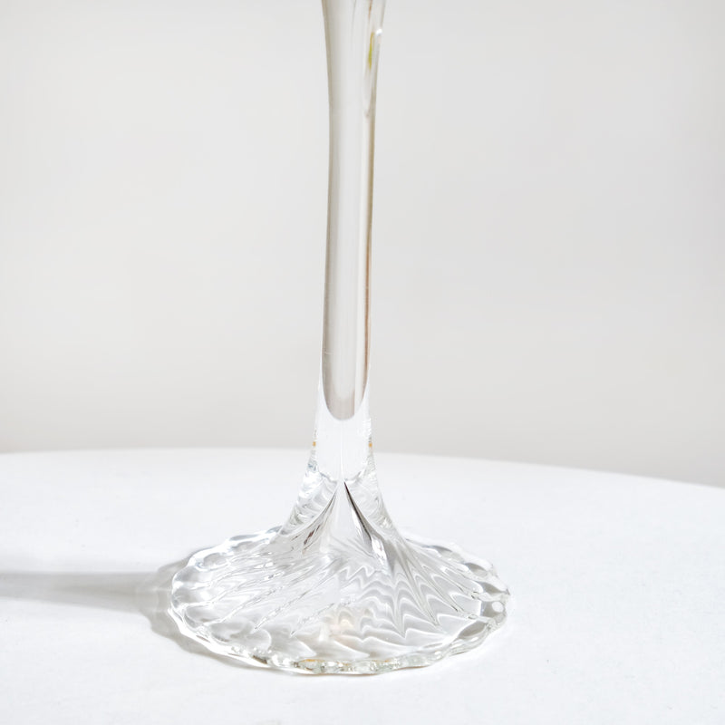 Ribbed Champagne Glass With Pink Bow 200ml