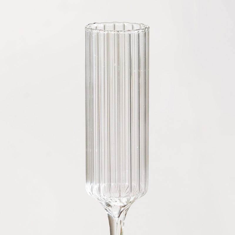Classic Ribbed Champagne Glass 180ml