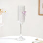 Ribbed Champagne Glass With Pink Bow 200ml