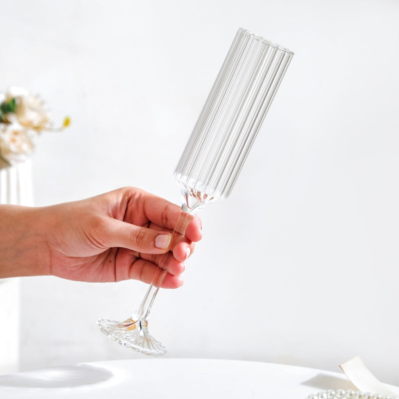 Classic Ribbed Champagne Glass 180ml