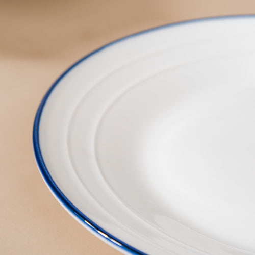 Riona Ceramic Plate For Dinner White 10 Inch - Serving plate, rice plate, ceramic dinner plates| Plates for dining table & home decor