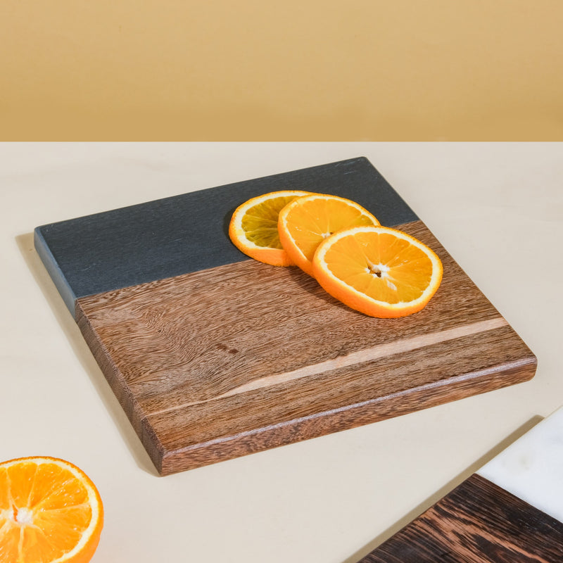 Small Marble And Wood Cheese Board - Cheese platter, serving platter, food platters | Plates for dining & home decor