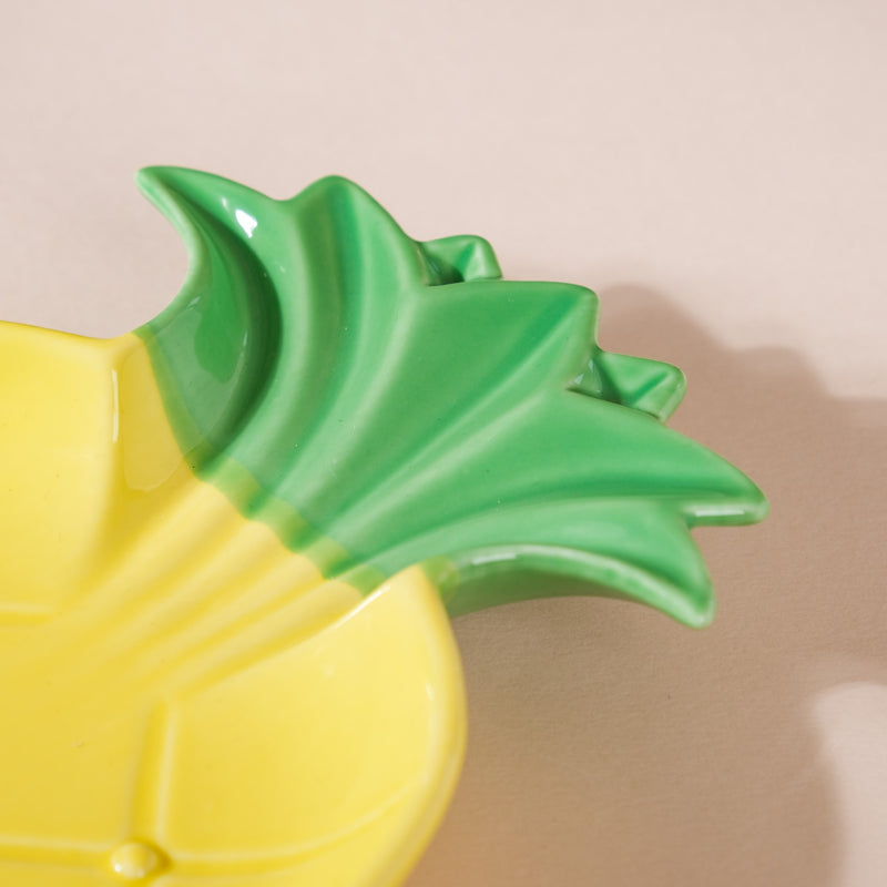 Pineapple Ceramic Plate - Serving plate, snack plate, ceramic dinner plates| Plates for dining table & home decor