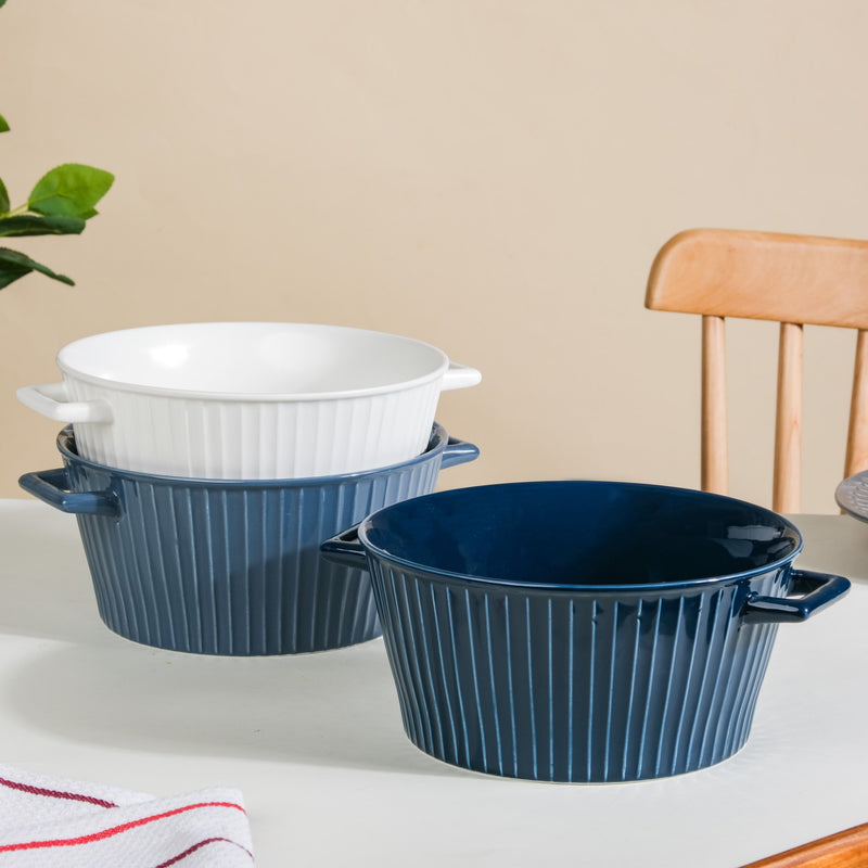 Royal Soup Bowl - Bowl, ceramic bowl, serving bowls, noodle bowl, salad bowls, bowl for snacks, baking bowls, large serving bowl, bowl with handle | Bowls for dining table & home decor